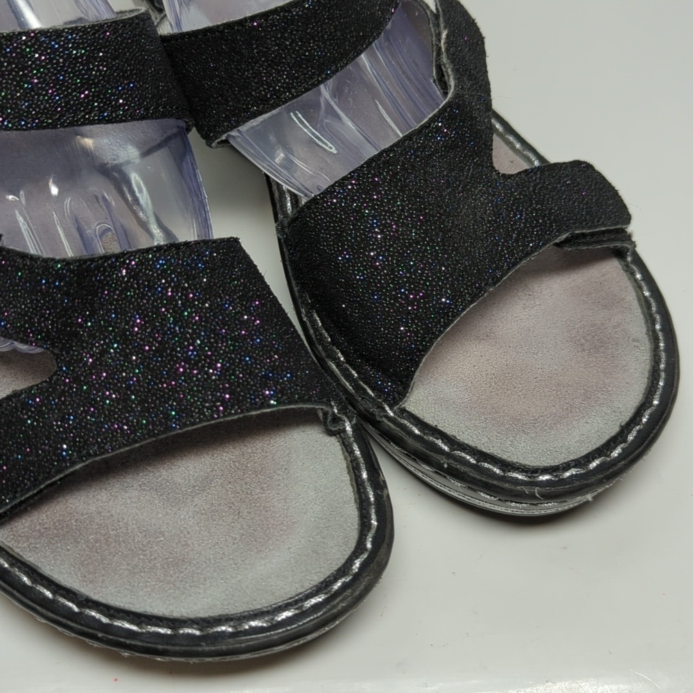 Alegria by PG Lite Loti Glitteroti sparkle wedge sandals womans size 7-7.5 EU 37 - Picture 13 of 16
